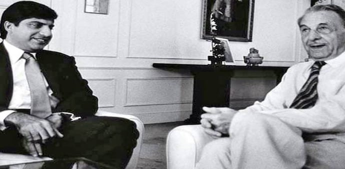 File photo of Ratan Tata (left) with JRD Tata File photo of Ratan Tata (left) with JRD Tata