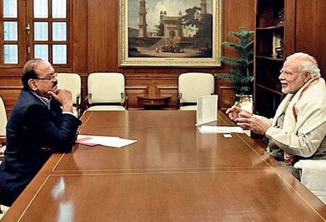 India Today Group Editorial Director Raj Chengappa in conversation with Prime Minister Narendra Modi at the Prime Minister's Office. India Today Group Editorial Director Raj Chengappa in conversation with Prime Minister Narendra Modi at the Prime Minister's Office.
