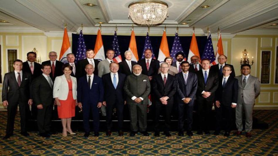 PM Modi with American CEOs PM Modi with American CEOs