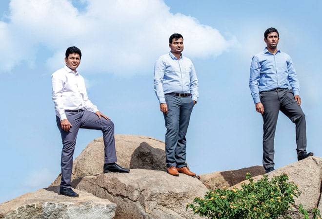 (L-R) Co-founders Rohit Chennamaneni, Chaitanya Peddi and Jayant Prasad Paleti (Photo: A. Prabhakar Rao) (L-R) Co-founders Rohit Chennamaneni, Chaitanya Peddi and Jayant Prasad Paleti (Photo: A. Prabhakar Rao)
