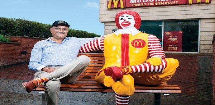 Vikram Bakshi in front of a McDonald's outlet in Delhi-NCR. Picture: Vivan Mehra Vikram Bakshi in front of a McDonald's outlet in Delhi-NCR. Picture: Vivan Mehra