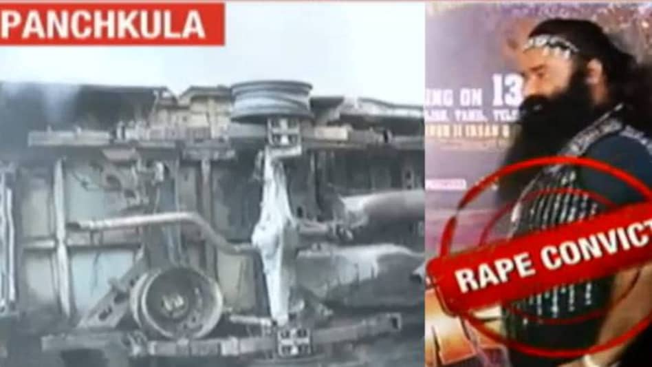 Ram Rahim supporters attack cars, petrol pumps, railway stations in Haryana, Punjab Ram Rahim supporters attack cars, petrol pumps, railway stations in Haryana, Punjab