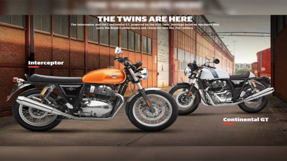 Royal Enfield's Interceptor 650, Continental GT 650 unveiled; to start selling next year Royal Enfield's Interceptor 650, Continental GT 650 unveiled; to start selling next year