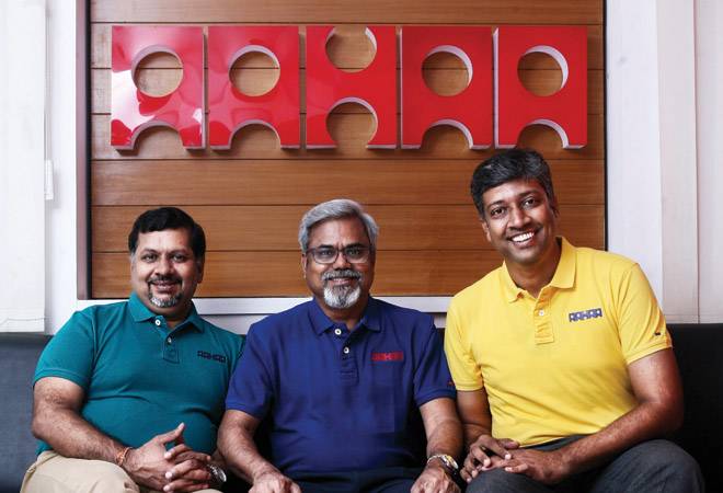 (From left) Aahaa Stores CEO Rajaraman Sundaresan, Founder and Chairman Asokan Sattanathan and COO Harish Kannan (Photo: Jaison G) (From left) Aahaa Stores CEO Rajaraman Sundaresan, Founder and Chairman Asokan Sattanathan and COO Harish Kannan (Photo: Jaison G)