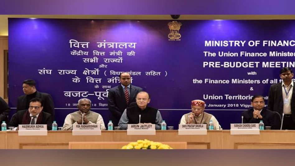 Arun Jaitley address a press meet after the 25th GST Council meeting. Arun Jaitley address a press meet after the 25th GST Council meeting.