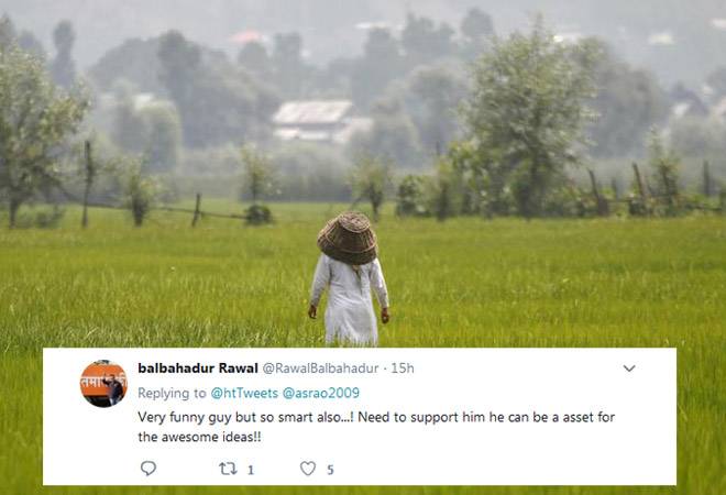 Andhra farmer puts up poster of Sunny Leone in bikini to ward off evil eye from crops Andhra farmer puts up poster of Sunny Leone in bikini to ward off evil eye from crops