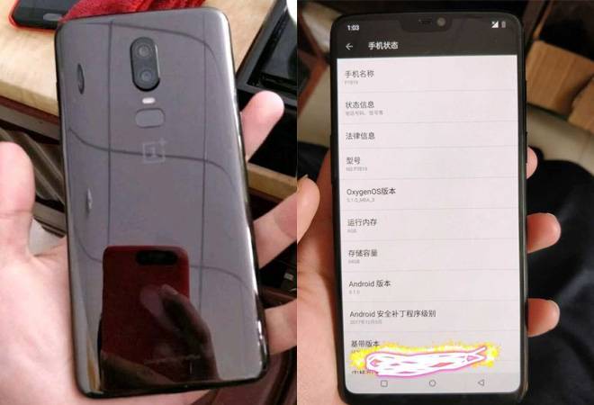 Earlier leaks showed OnePlus 6 with a notch at the top of the display. Earlier leaks showed OnePlus 6 with a notch at the top of the display.
