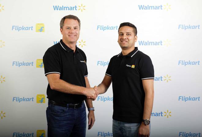 Walmart Inc President and CEO Carl Douglas McMillon with Flipkart CEO Binny Bansal Walmart Inc President and CEO Carl Douglas McMillon with Flipkart CEO Binny Bansal