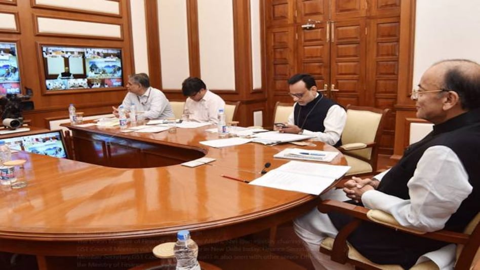 Finance Minister Arun Jaitley at the GST Council meet Finance Minister Arun Jaitley at the GST Council meet