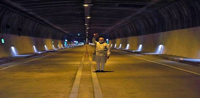 PM Narendra Modi opening Chenani Nashri tunnel (File Photo) PM Narendra Modi opening Chenani Nashri tunnel (File Photo)