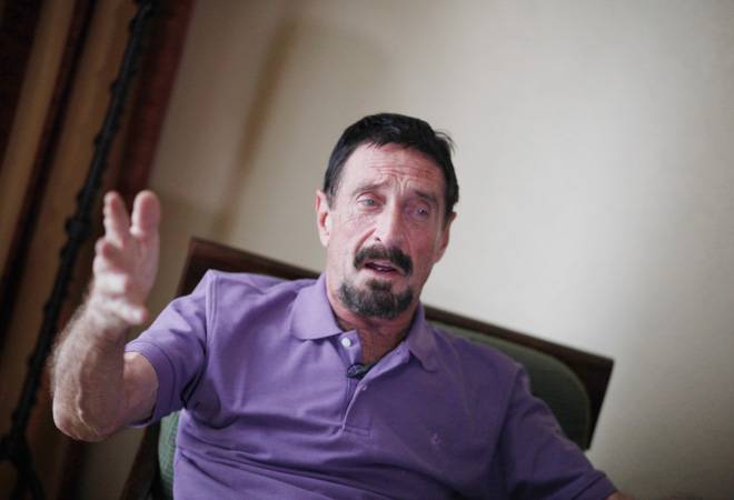 John McAfee, founder of McAfee Inc. has once again come out in support of cryptocurrencies. Image: Reuters John McAfee, founder of McAfee Inc. has once again come out in support of cryptocurrencies. Image: Reuters