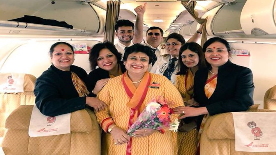 Air India hostess takes last trip of her career on flight with daughter as pilot Air India hostess takes last trip of her career on flight with daughter as pilot