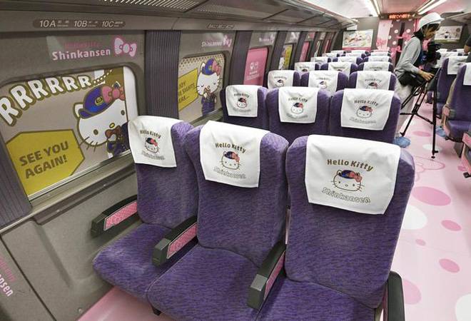 Japan unveils Hello Kitty-themed bullet train to attract tourists
