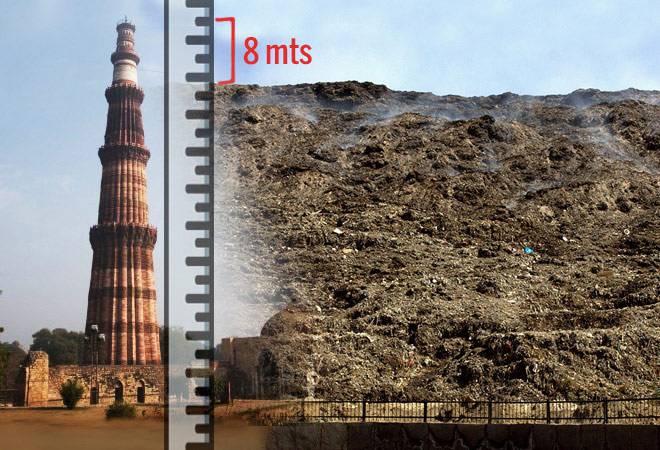 East Delhi's Ghazipur garbage dump now almost as tall as Qutub Minar East Delhi's Ghazipur garbage dump now almost as tall as Qutub Minar