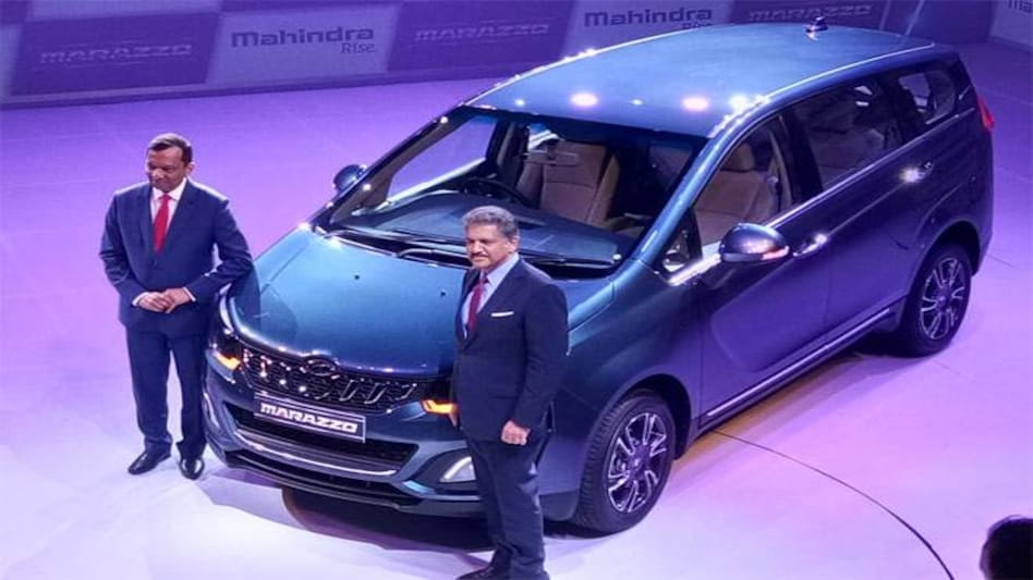 Pawan Goenka and Anand Mahindra during launch of Marazzo Pawan Goenka and Anand Mahindra during launch of Marazzo