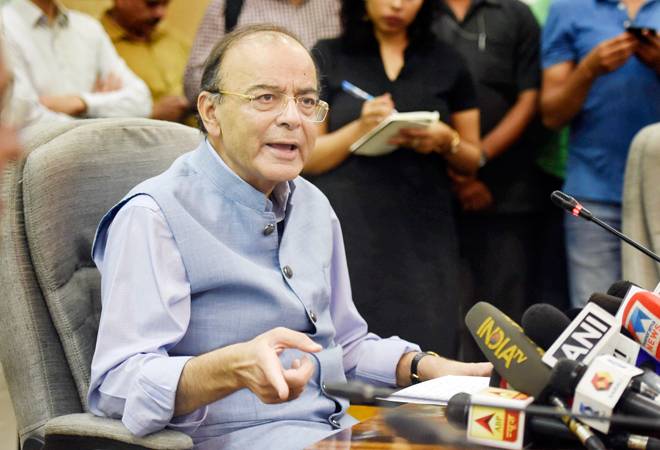 Finance Minister Arun Jaitley announced a relief of Rs 2.50 on petrol and diesel prices on Thursday. Image: PTI Finance Minister Arun Jaitley announced a relief of Rs 2.50 on petrol and diesel prices on Thursday. Image: PTI