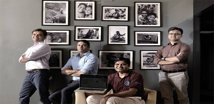 From left: Rajveer Meena (Co-founder), Apurv Chawla (CTO), Bhola Meena (Co-founder and CEO) and Nishit Mathur (Chief Strategy Officer) (Photograph by Shekhar Ghosh) From left: Rajveer Meena (Co-founder), Apurv Chawla (CTO), Bhola Meena (Co-founder and CEO) and Nishit Mathur (Chief Strategy Officer) (Photograph by Shekhar Ghosh)