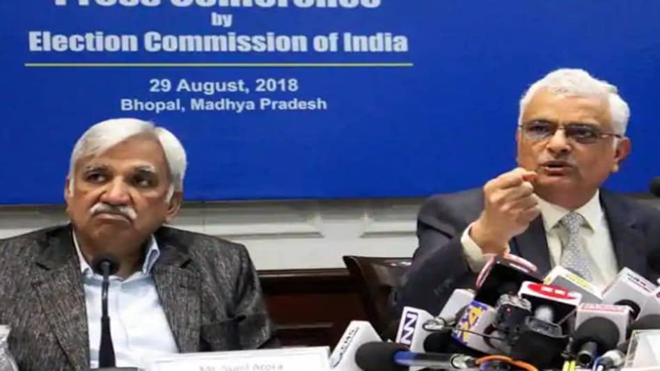Sunil Arora (left) with outgoing CEC OP Rawat. PTI file photo Sunil Arora (left) with outgoing CEC OP Rawat. PTI file photo