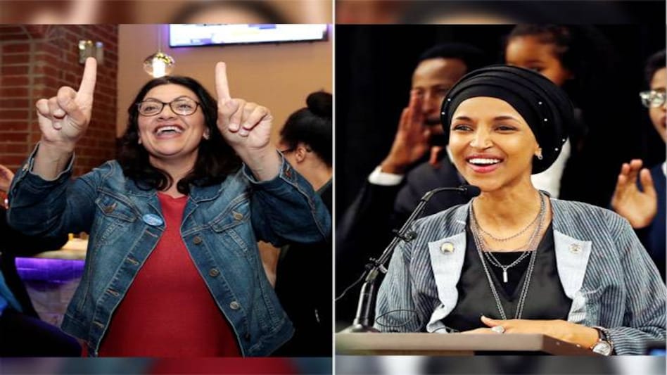 Rashida Tlaib (L) and Ilhan Omar (R) are Democrats from Midwest and first Muslim women to enter US Congress. Rashida Tlaib (L) and Ilhan Omar (R) are Democrats from Midwest and first Muslim women to enter US Congress.