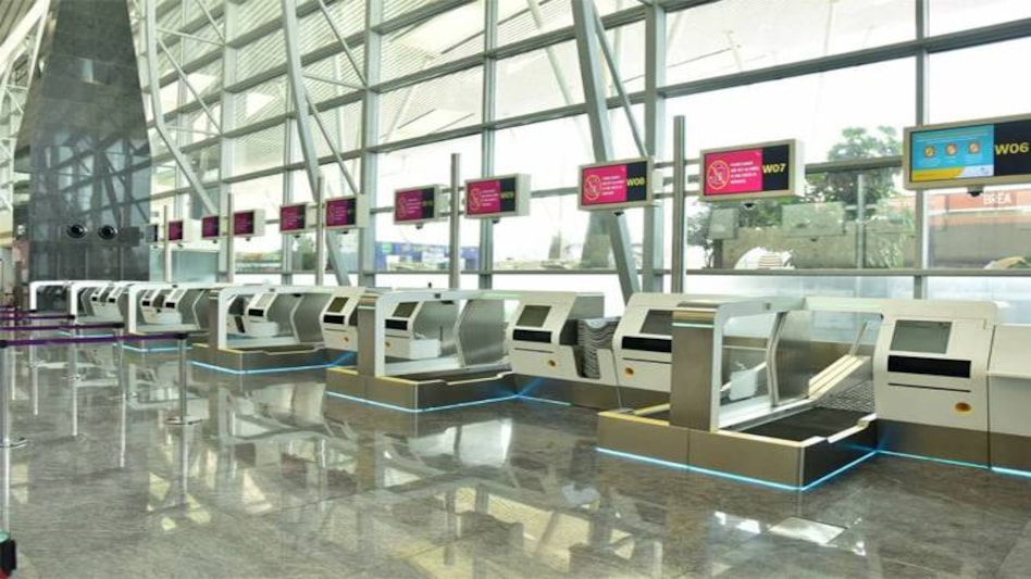 First in India! Bangalore airport deploys automated bag drop machines; to make check-in a 60-second process First in India! Bangalore airport deploys automated bag drop machines; to make check-in a 60-second process
