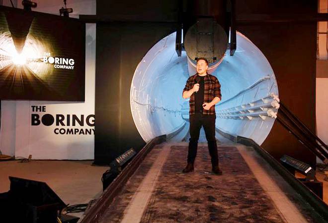 Elon Musk's Boring Co. unveils futuristic underground tunnel Elon Musk's Boring Co. unveils futuristic underground tunnel