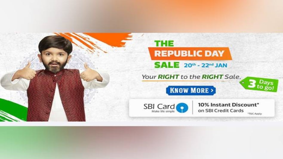 Flipkart Republic Day Sale to begin on Jan 20; check deals on smartphones, TVs, laptops, more Flipkart Republic Day Sale to begin on Jan 20; check deals on smartphones, TVs, laptops, more