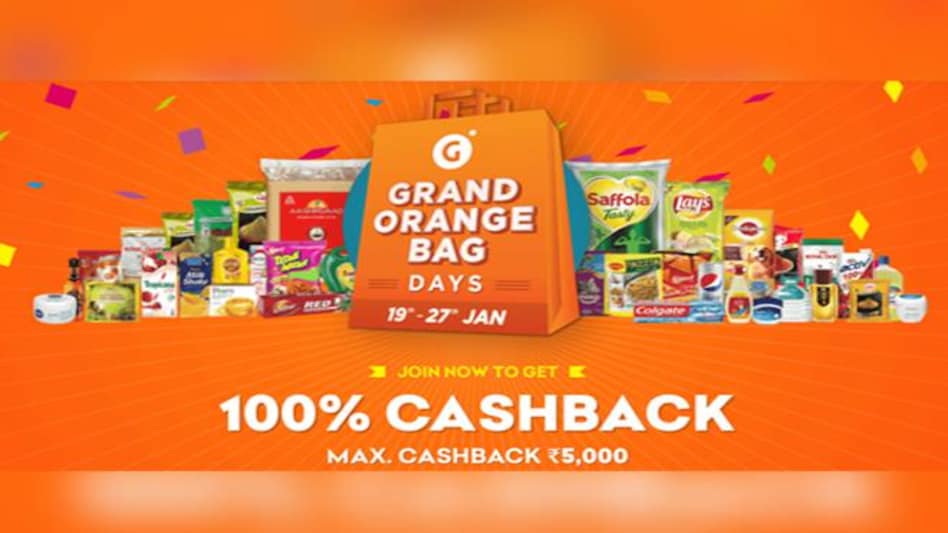 Grand Orange Bag Days sale: Online grocery platform Grofers offers cashback of Rs 5,000 Grand Orange Bag Days sale: Online grocery platform Grofers offers cashback of Rs 5,000