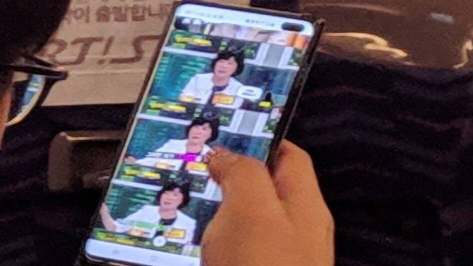 Samsung Galaxy S10 Plus: Leaked image shows near-bezel-less screen, dual selfie camera Samsung Galaxy S10 Plus: Leaked image shows near-bezel-less screen, dual selfie camera
