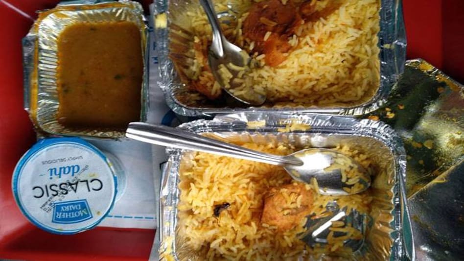 Passenger on Pune-Howrah Shatabdi Express finds cockroach in chicken biryani Passenger on Pune-Howrah Shatabdi Express finds cockroach in chicken biryani