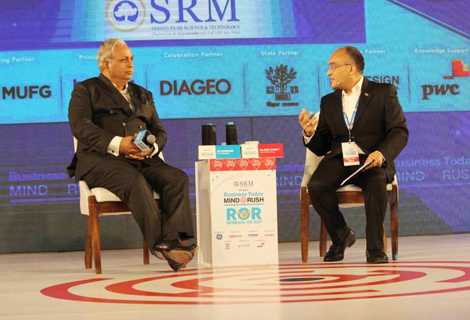 C.P. Gurnani, CEO and managing director of Tech Mahindral (left) with Rajeev Dubey, Editor, BusinessToday.In C.P. Gurnani, CEO and managing director of Tech Mahindral (left) with Rajeev Dubey, Editor, BusinessToday.In