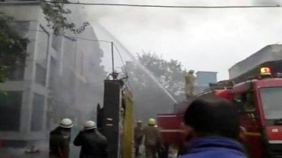 The fire broke out at a greeting factory in Delhi's Nariana Industrial area at around 7:15 am The fire broke out at a greeting factory in Delhi's Nariana Industrial area at around 7:15 am