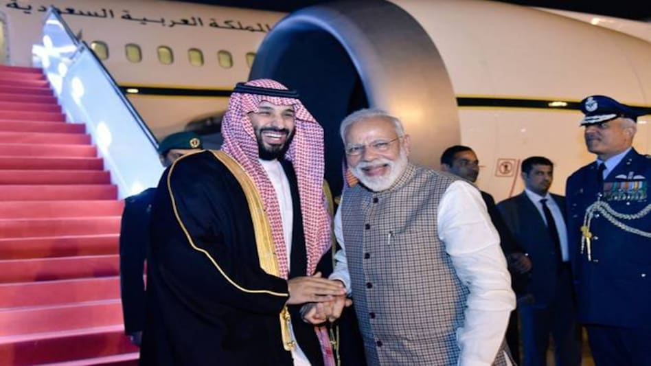 Saudi Crown Prince Mohammed bin Salman with Prime Minister Narendra Modi Saudi Crown Prince Mohammed bin Salman with Prime Minister Narendra Modi