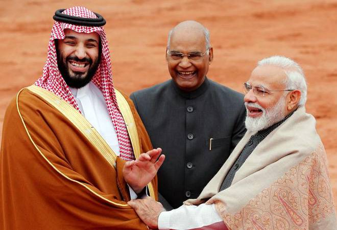 PM Modi-Saudi Crown Prince Mohammed bin Salman meet/Reuters PM Modi-Saudi Crown Prince Mohammed bin Salman meet/Reuters