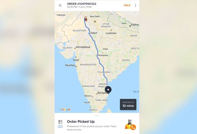 Man orders food in Chennai to find Swiggy delivery employee coming all the way from Rajasthan!