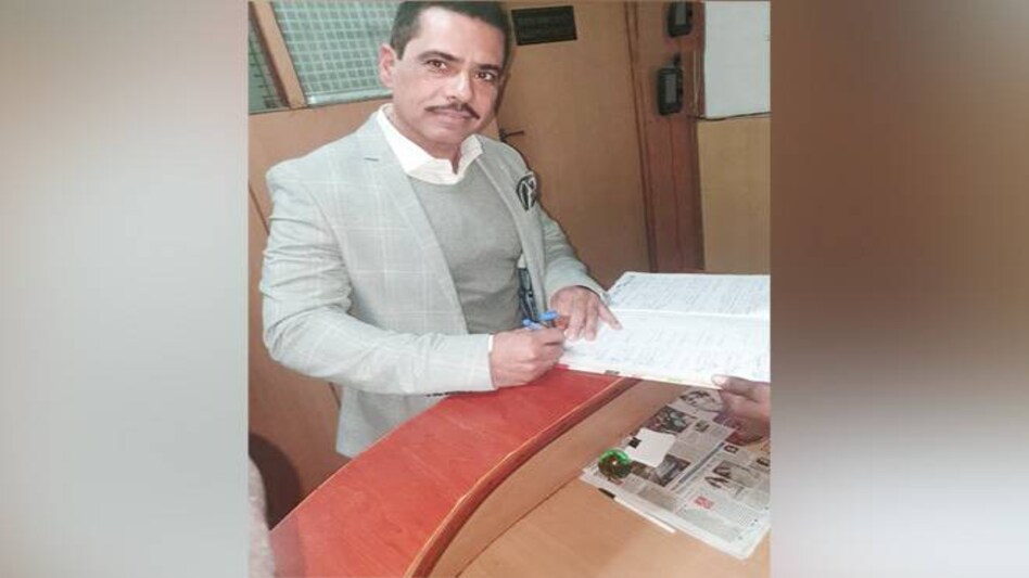 Robert Vadra arrives at Enforcement Directorate to face questions in a money laundering case against him. Photo credit: ANI Robert Vadra arrives at Enforcement Directorate to face questions in a money laundering case against him. Photo credit: ANI