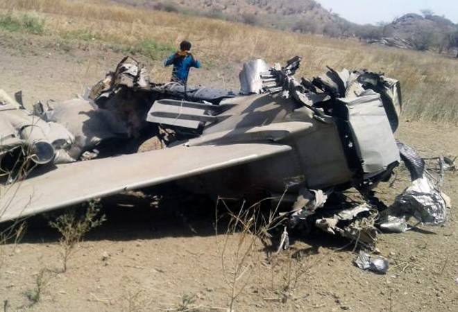 Mikoyan MiG-27 fighter jet which crashed in Sirohi, Rajasthan. Mikoyan MiG-27 fighter jet which crashed in Sirohi, Rajasthan.