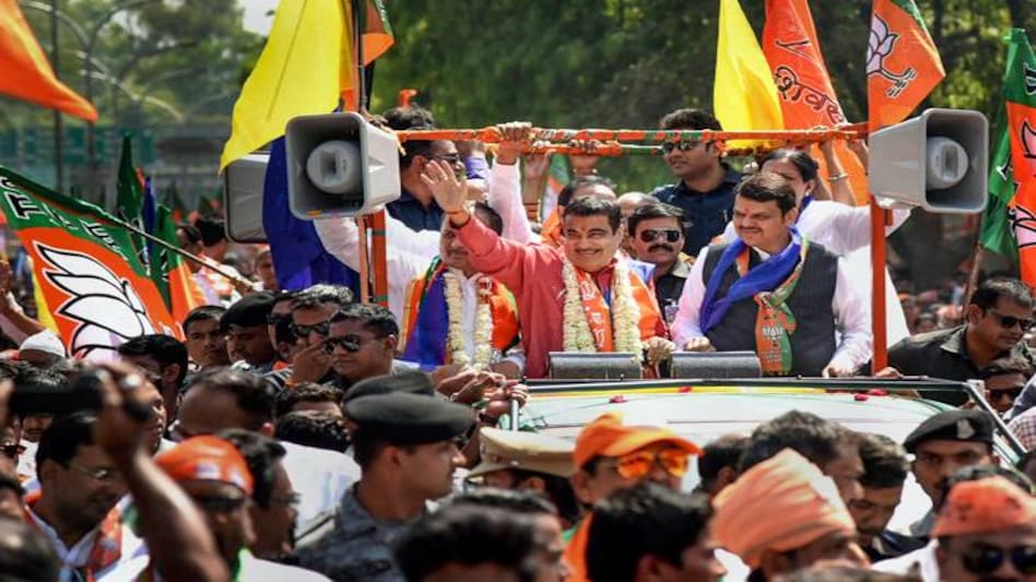 Nitin Gadkari files nomination from Nagpur/PTI Nitin Gadkari files nomination from Nagpur/PTI