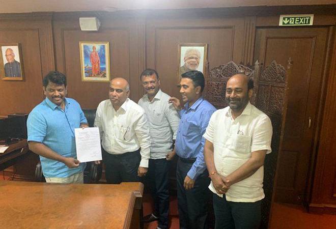 Two MGP MLAs join BJP in Goa. (Photo:ANI) Two MGP MLAs join BJP in Goa. (Photo:ANI)