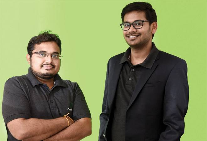 ConfirmTkt Co-founders Sripad Vaidya (L) and Dinesh Kumar Kotha (Photograph by Lantern Camera) ConfirmTkt Co-founders Sripad Vaidya (L) and Dinesh Kumar Kotha (Photograph by Lantern Camera)