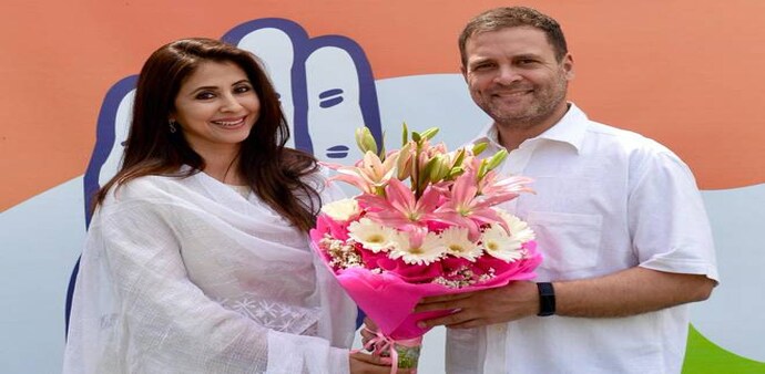 Urmila Mantondkar joins Congress. (Photo:ANI) Urmila Mantondkar joins Congress. (Photo:ANI)