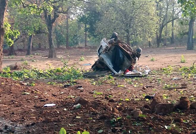 BJP convoy attacked by Naxals in Chhattisgarh's Dantewada on Tuesday evening BJP convoy attacked by Naxals in Chhattisgarh's Dantewada on Tuesday evening