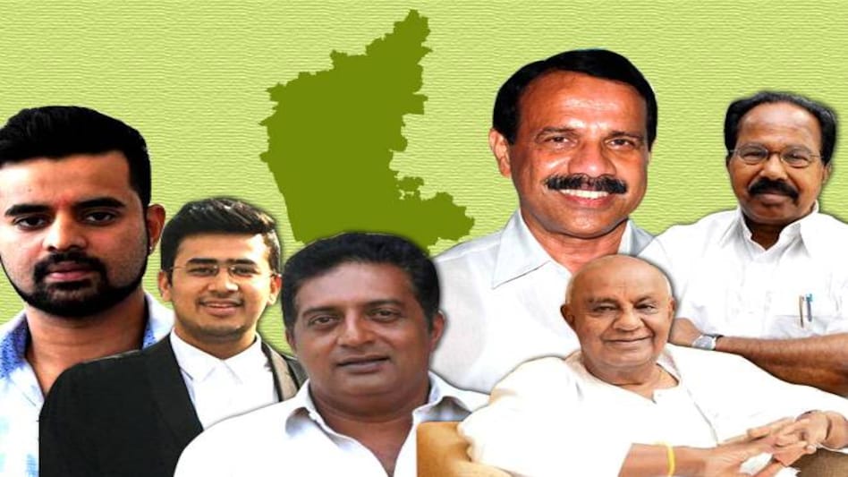 Karnataka phase 2 election: Prominent candidates include HD Deve Gowda, Prajwal Revanna, Sadananda Gowda,Veerappa Moily, Tejasvi Surya and Prakash Raj. Karnataka phase 2 election: Prominent candidates include HD Deve Gowda, Prajwal Revanna, Sadananda Gowda,Veerappa Moily, Tejasvi Surya and Prakash Raj.