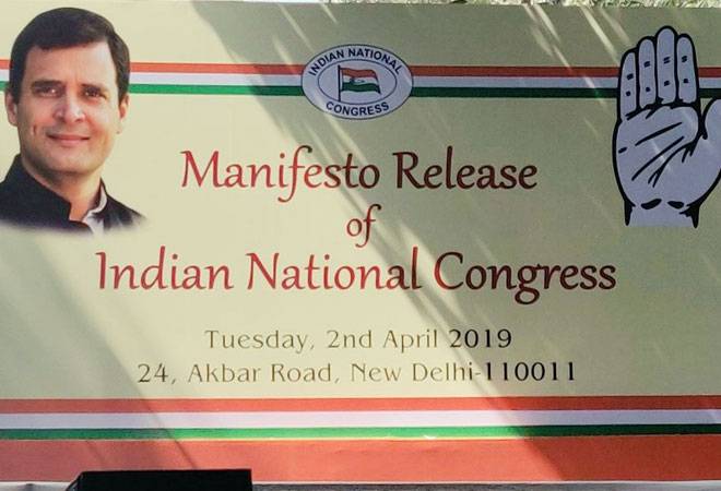 Congress President Rahul Gandhi released party's manifesto eight days ahead of Lok Sabha polls 2019 Congress President Rahul Gandhi released party's manifesto eight days ahead of Lok Sabha polls 2019