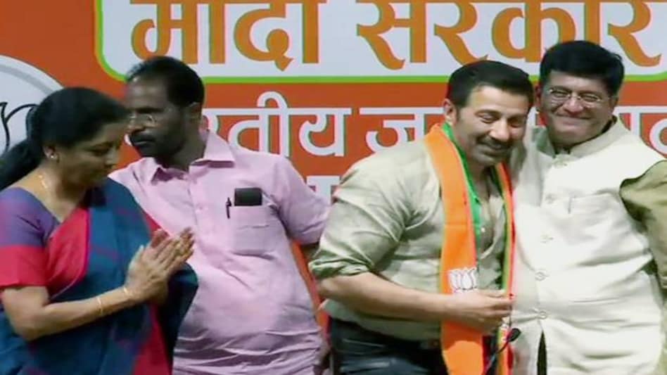 Actor Sunny Deol joins Bharatiya Janata Party in presence of Union Ministers Piyush Goyal and Nirmala Sitharaman. (Photo: ANI) Actor Sunny Deol joins Bharatiya Janata Party in presence of Union Ministers Piyush Goyal and Nirmala Sitharaman. (Photo: ANI)