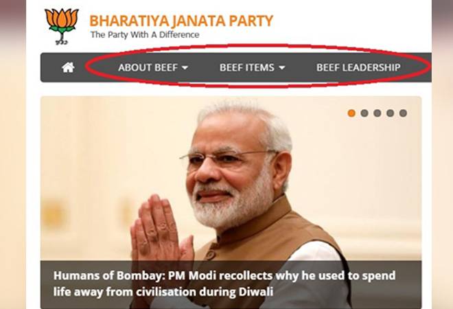 Hacked BJP Delhi website teaches beef recipes as Modi 2.0 Cabinet takes oath