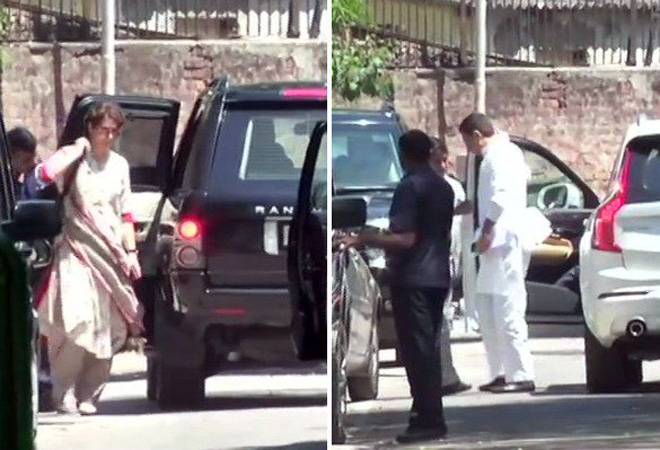 Priyanka, Sachin Pilot meet Rahul Gandhi at his residence. (Photo: ANI) Priyanka, Sachin Pilot meet Rahul Gandhi at his residence. (Photo: ANI)