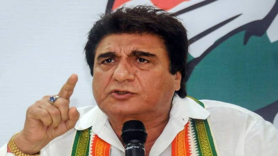 UP Congress president Raj Babbar trailing far behind with just 13.58 per cent of the vote share UP Congress president Raj Babbar trailing far behind with just 13.58 per cent of the vote share