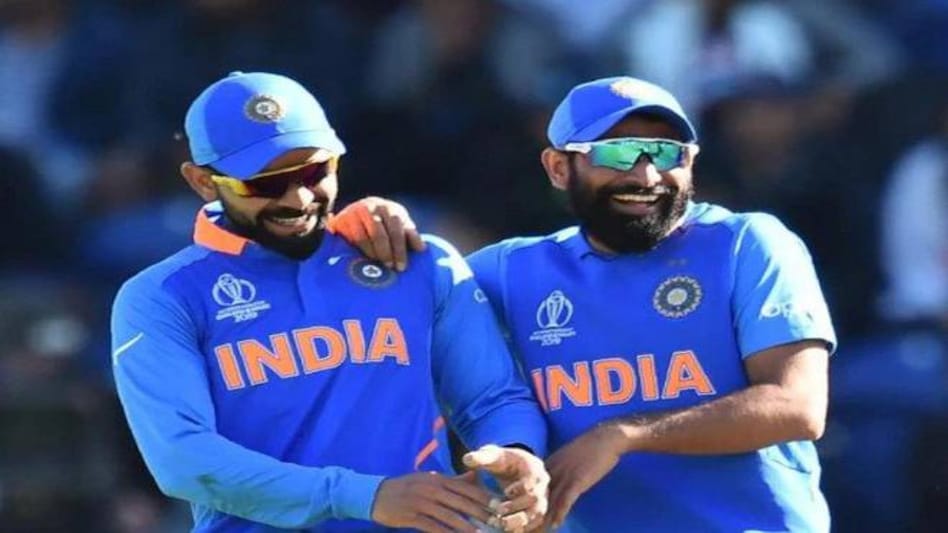 World Cup 2019: Indian pacer Mohammed Shami mimicked West Indies player Sheldon Cottrell's trademark salute after he fell to Yuzvendra Chahal during India vs West Indies match in the World Cup 2019. World Cup 2019: Indian pacer Mohammed Shami mimicked West Indies player Sheldon Cottrell's trademark salute after he fell to Yuzvendra Chahal during India vs West Indies match in the World Cup 2019.