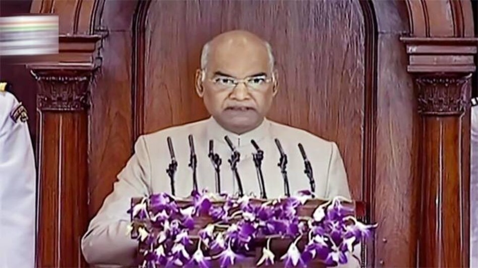 President Ram Nath Kovind addresses a joint session of Parliament. (Photo: PTI) President Ram Nath Kovind addresses a joint session of Parliament. (Photo: PTI)