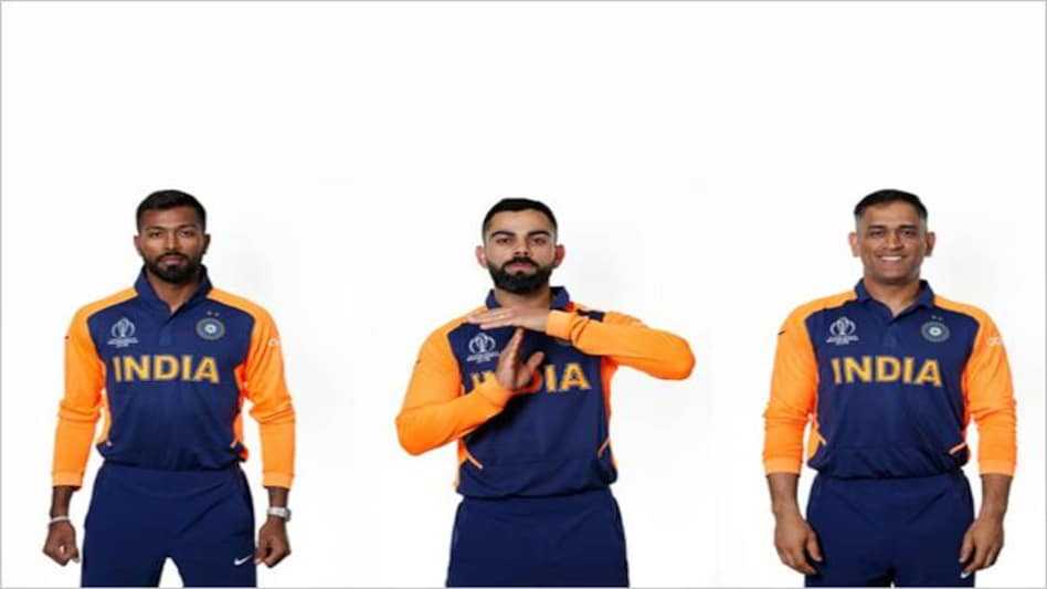 The Indian players will wear the away kit for the game against England only (Cricket World Cup Twitter). The Indian players will wear the away kit for the game against England only (Cricket World Cup Twitter).
